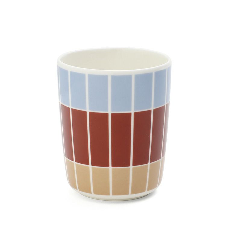 マリメッコ（marimekko） ティイリスキヴィ/Tiiliskivi マグカップ 250ml ブラウン/ライトブルー