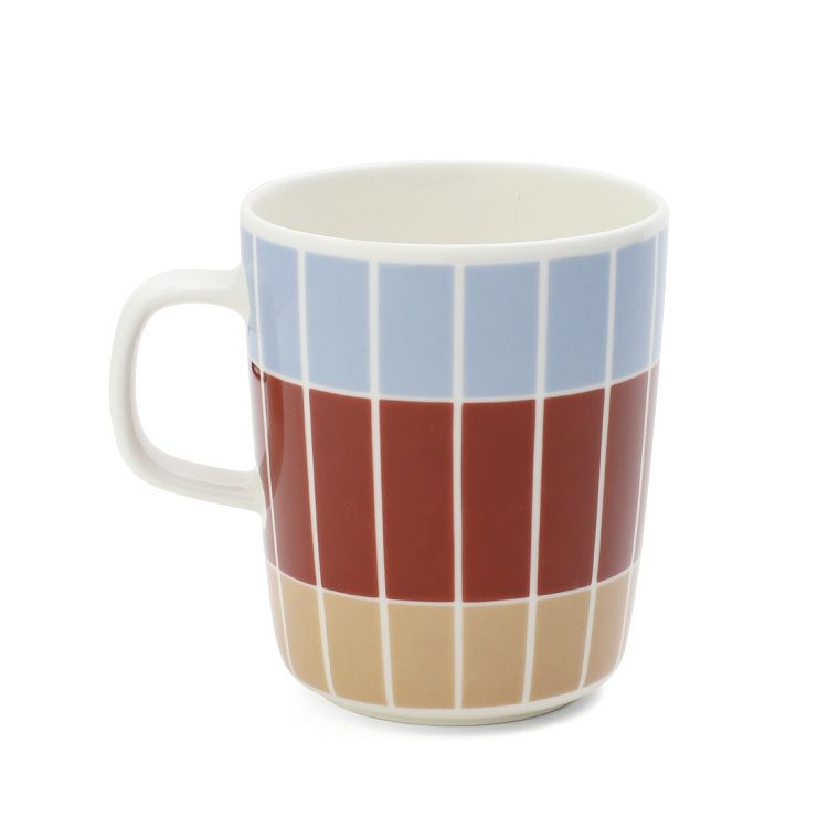 マリメッコ（marimekko） ティイリスキヴィ/Tiiliskivi マグカップ 250ml ブラウン/ライトブルー