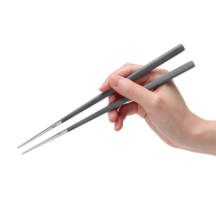 クチポール（Cutipol） クーベ/KUBE 箸 + 箸置きセット グレー