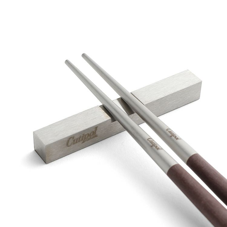 クチポール（Cutipol） クーベ/KUBE 箸 + 箸置きセット ブラウン