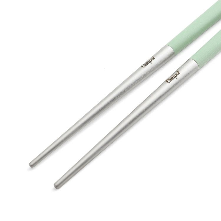 クチポール（Cutipol） クーベ/KUBE 箸 + 箸置きセット セラドン