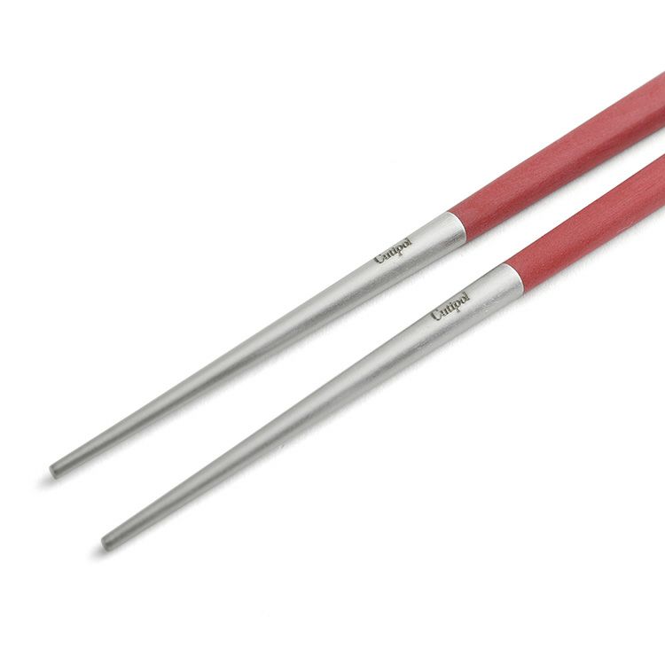 クチポール（Cutipol） クーベ/KUBE 箸 + 箸置きセット レッド