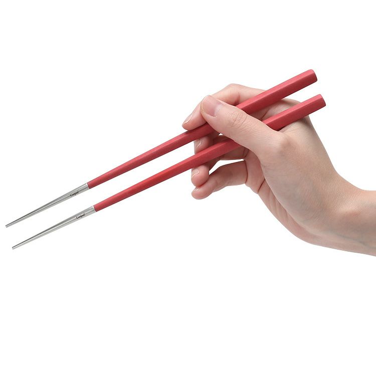 クチポール（Cutipol） クーベ/KUBE 箸 + 箸置きセット レッド