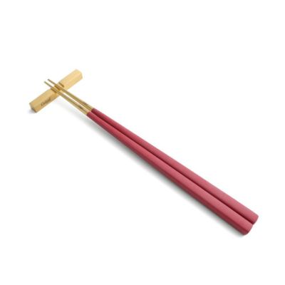 クチポール（Cutipol） クーベ/KUBE 箸 + 箸置きセット レッドマットゴールド