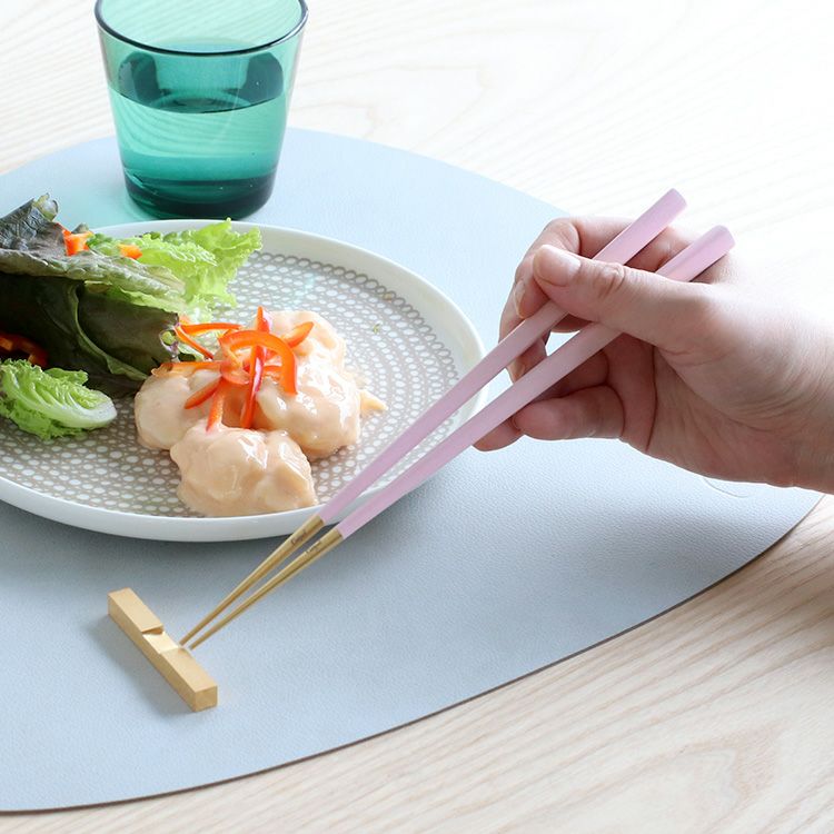 クチポール（Cutipol） クーベ/KUBE 箸 + 箸置きセット ピンクマットゴールド