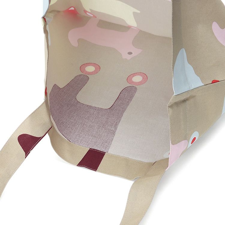 マリメッコ（marimekko） ルッラ/Rulla トートバッグ ベージュ/レッド/ライトブルー