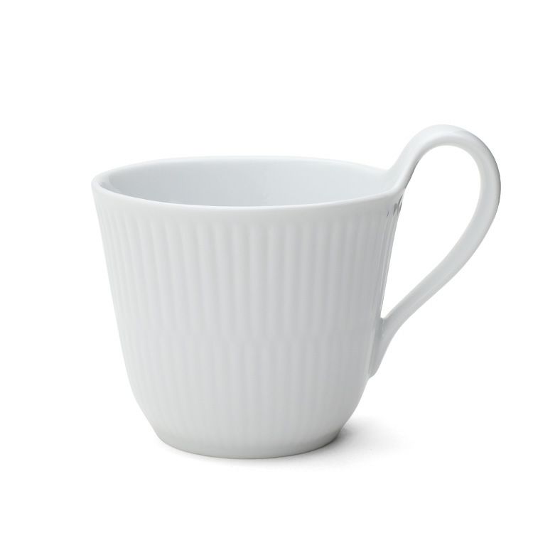 ロイヤルコペンハーゲン（Royal Copenhagen） ホワイトフルーテッド プレイン/White Fluted Plain ハイハンドルマグ 240ml