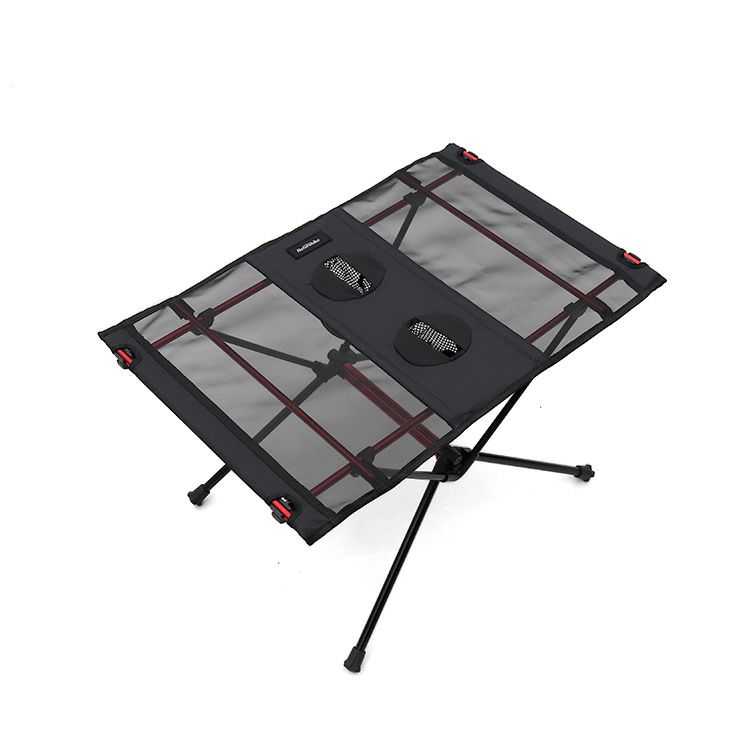 ネイチャーハイク（Naturehike） キャンピングテーブル（ドリンクホルダー付き） FT07 ブラック