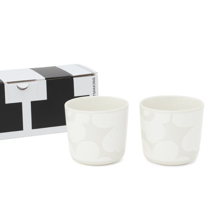 マリメッコ（marimekko） ウニッコ/UNIKKO ラテマグ 200ml ホワイト/ナチュラルホワイト