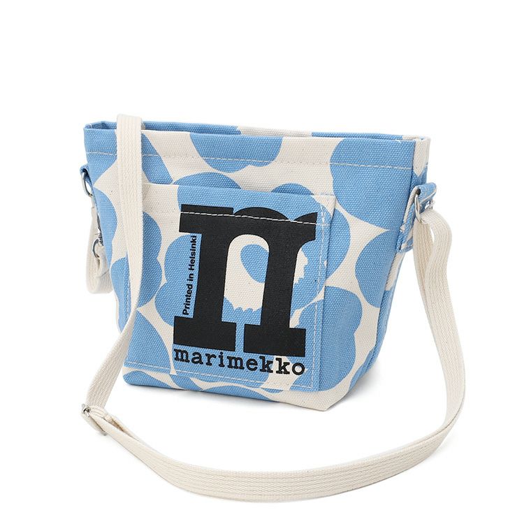 マリメッコ（marimekko） ウニッコ/UNIKKO ショルダーバッグ コットン/ライトブルー