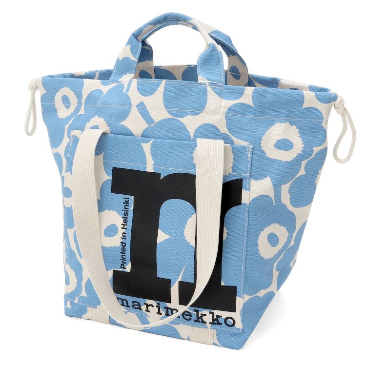 マリメッコ（marimekko） ウニッコ/UNIKKO モノシティトート ショルダーバック コットン/ライトブルー