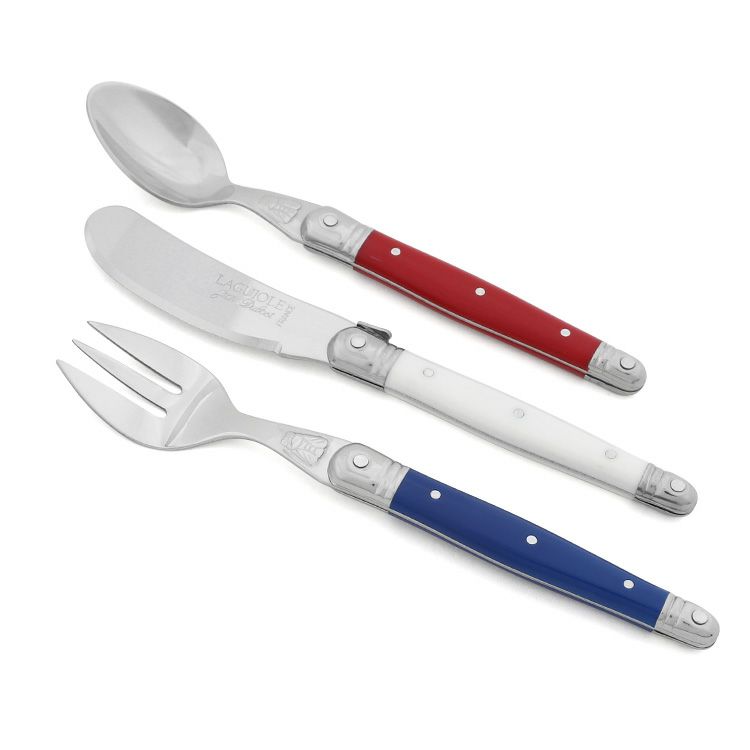 ジャンデュボ（Jean Dubost） ライヨール/Laguiole プティセット ソリッドブルー/ホワイト/レッド