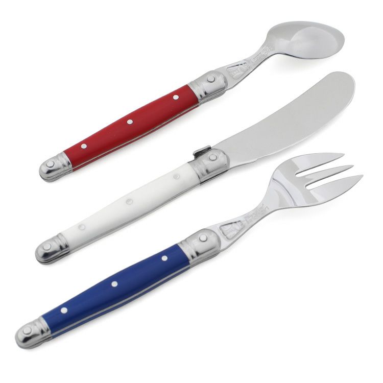 ジャンデュボ（Jean Dubost） ライヨール/Laguiole プティセット ソリッドブルー/ホワイト/レッド