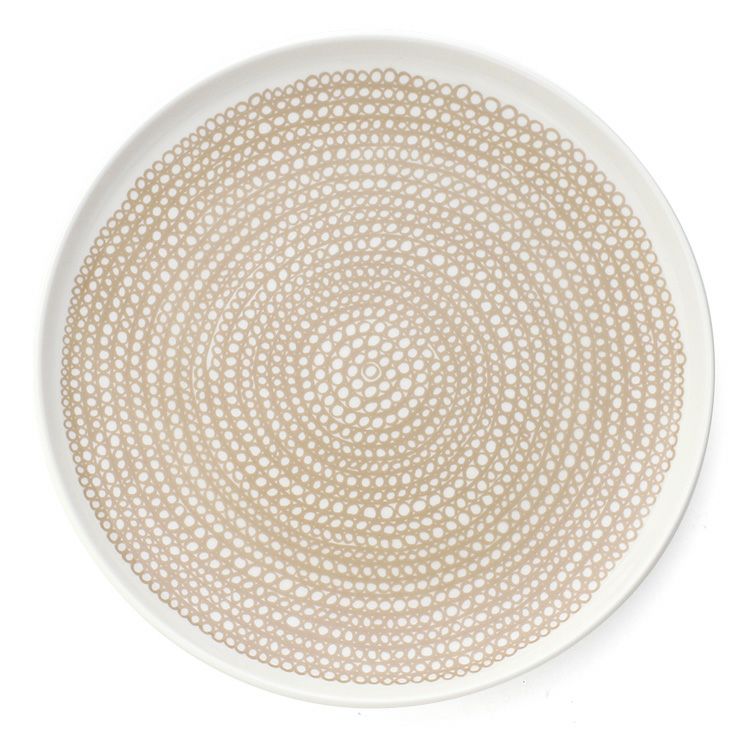 マリメッコ（marimekko） シイルトラプータルハ/Siirtolapuutarha  プレート 25cm ベージュ/ホワイト