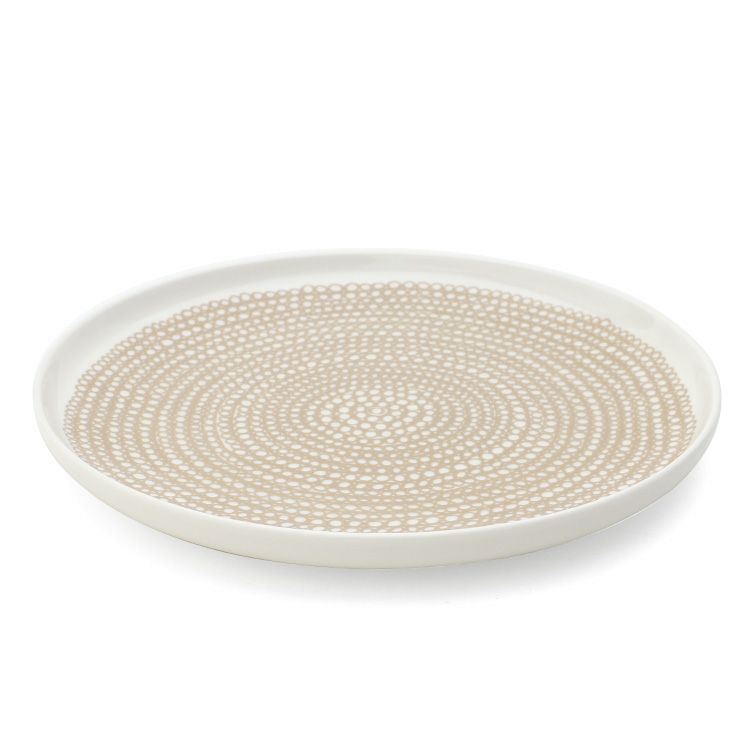 マリメッコ（marimekko） シイルトラプータルハ/Siirtolapuutarha  プレート 25cm ベージュ/ホワイト