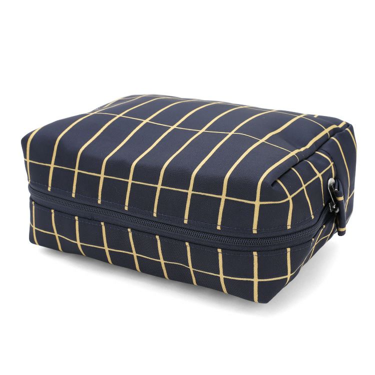 マリメッコ（marimekko） ティイリスキヴィ/Tiiliskivi Vilja コスメティックポーチ ダークブルー/モスグリーン