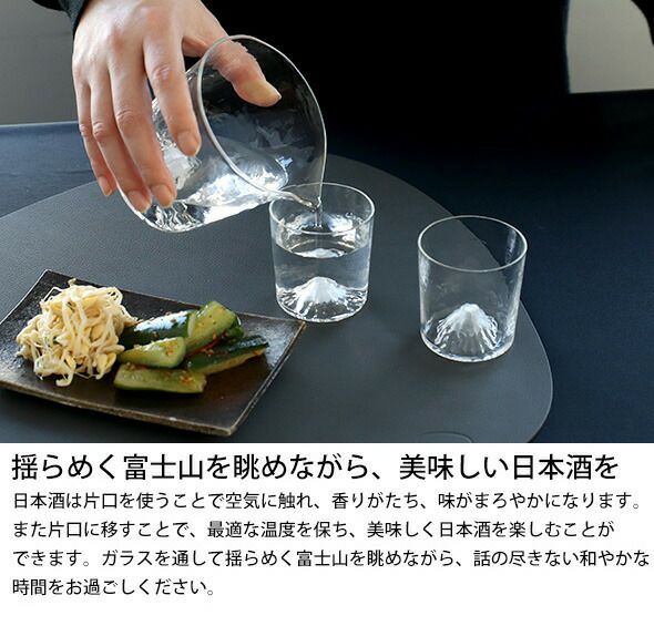 藍花×田島硝子 富士山 冷酒セット