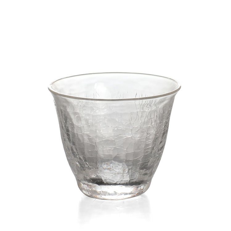 藍花×田島硝子 雪化粧 冷酒セット （片口1個、ぐい呑2個）