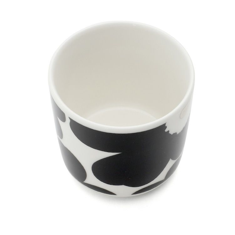 マリメッコ（marimekko） ウニッコ/Unikko ラテマグ 200ml ブラック/シルバー