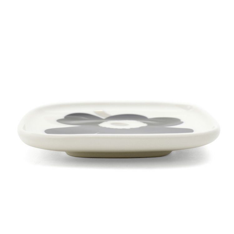 マリメッコ（marimekko） ウニッコ/Unikko プレートセット 10cm×10cm ブラック/シルバー