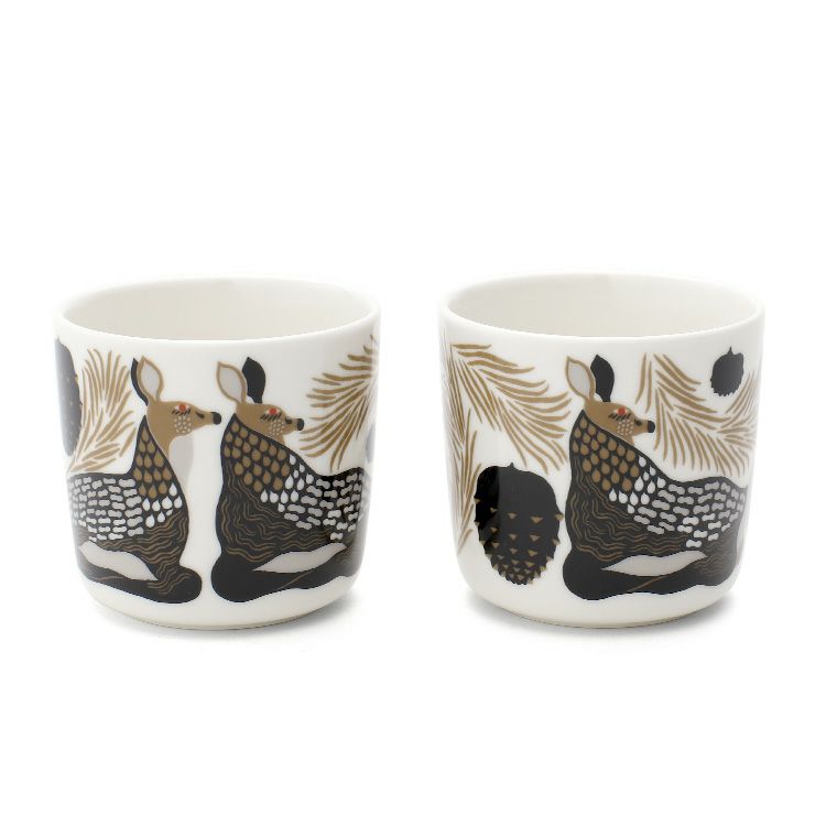 マリメッコ（marimekko） ペウラ/Peura ラテマグ 200ml ホワイト/ベージュ