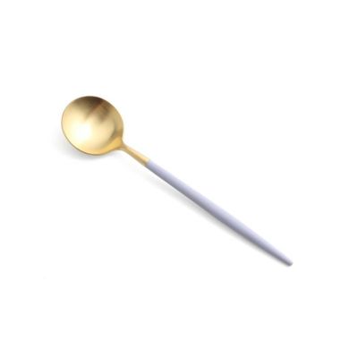 クチポール（Cutipol） ゴア/GOA デザートスプーン バイオレットマットゴールド 正規販売代理店 Cutipol ゴア ブラッシュド マット