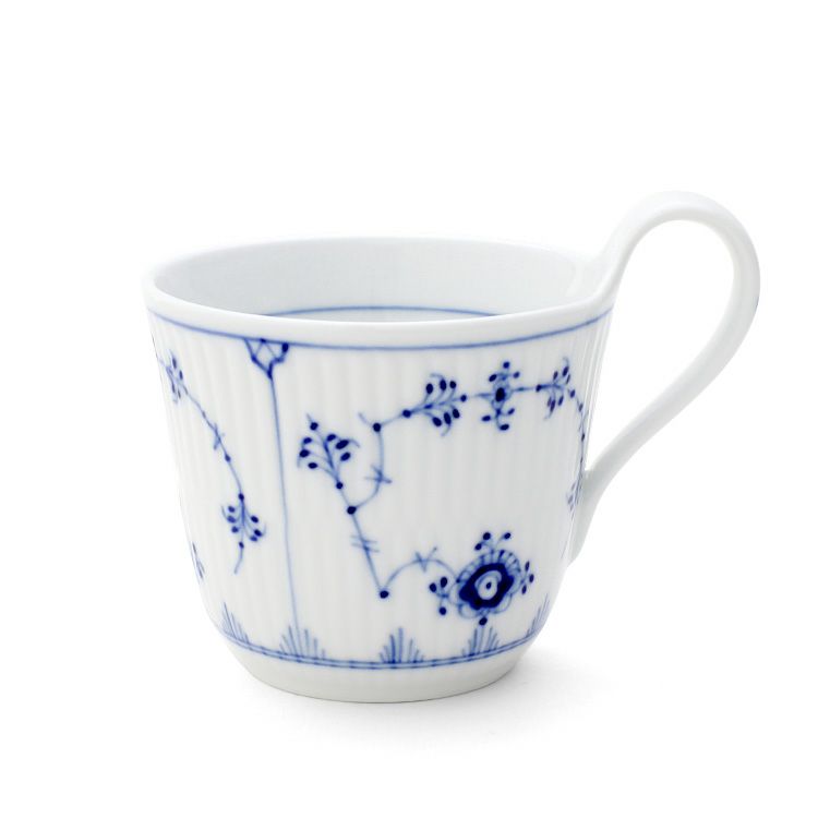 ロイヤルコペンハーゲン（Royal Copenhagen） ブルーフルーテッド・プレイン/Blue Fluted Plain ハイハンドルマグカップ 240ml