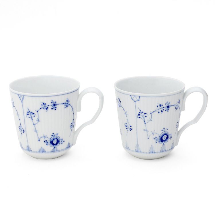 ロイヤルコペンハーゲン（Royal Copenhagen） ブルーフルーテッド プレイン/Blue Fluted Plain マグカップ Sサイズ ペア 280ml
