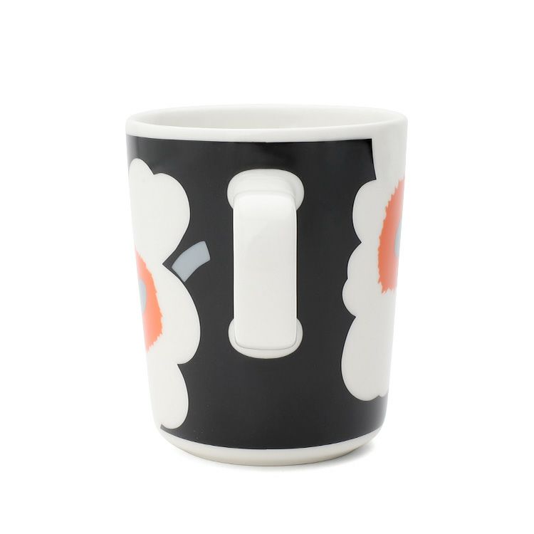 マリメッコ（marimekko） ウニッコ/UNIKKO マグカップ 250ml ブラック/オレンジ