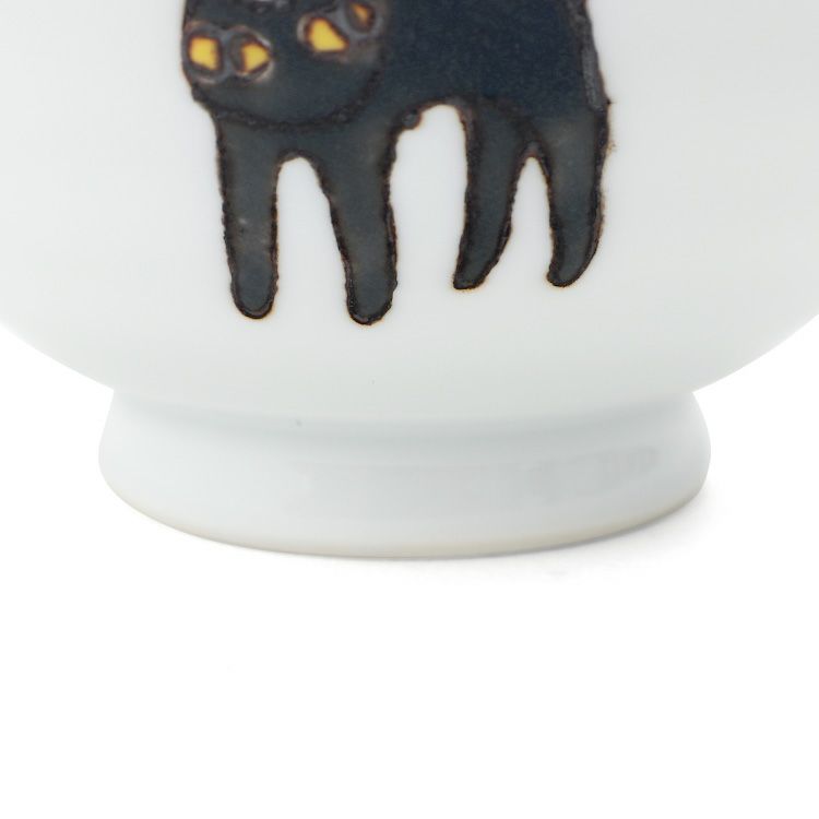 藍花 三猫さんぽ 飯碗