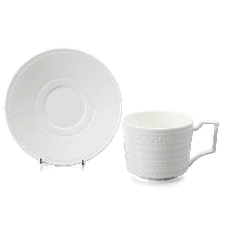 ウェッジウッド（WEDGWOOD） インタグリオ/INTAGLIO ティーカップ&ソーサー ホワイト