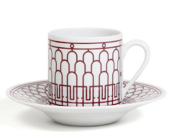 ★★★アウトレット（訳あり）★★★ エルメス（HERMES） アッシュデコ/H Deco コーヒーカップ&ソーサー ペア