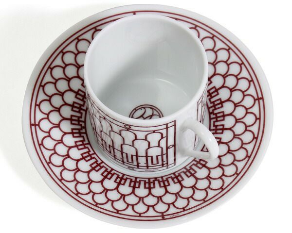 ★★★アウトレット（訳あり）★★★ エルメス（HERMES） アッシュデコ/H Deco コーヒーカップ&ソーサー ペア