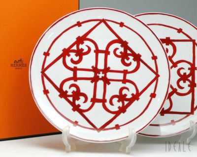 ★★★箱だけ難あり★★★ エルメス（HERMES） ガダルキヴィール/Guadalquivir プレート 26cm ペア [hr]