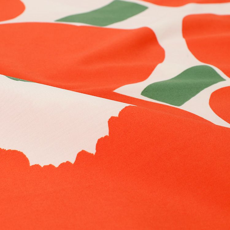 マリメッコ（marimekko） ウニッコ/Unikko 枕カバー 50x60cm オフホワイト/オレンジ/グリーン