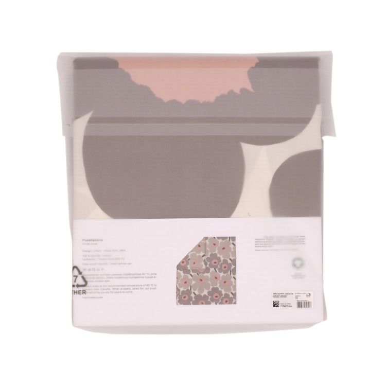 マリメッコ（marimekko） ウニッコ/UNIKKO 布団カバー シングル ホワイト/グレー