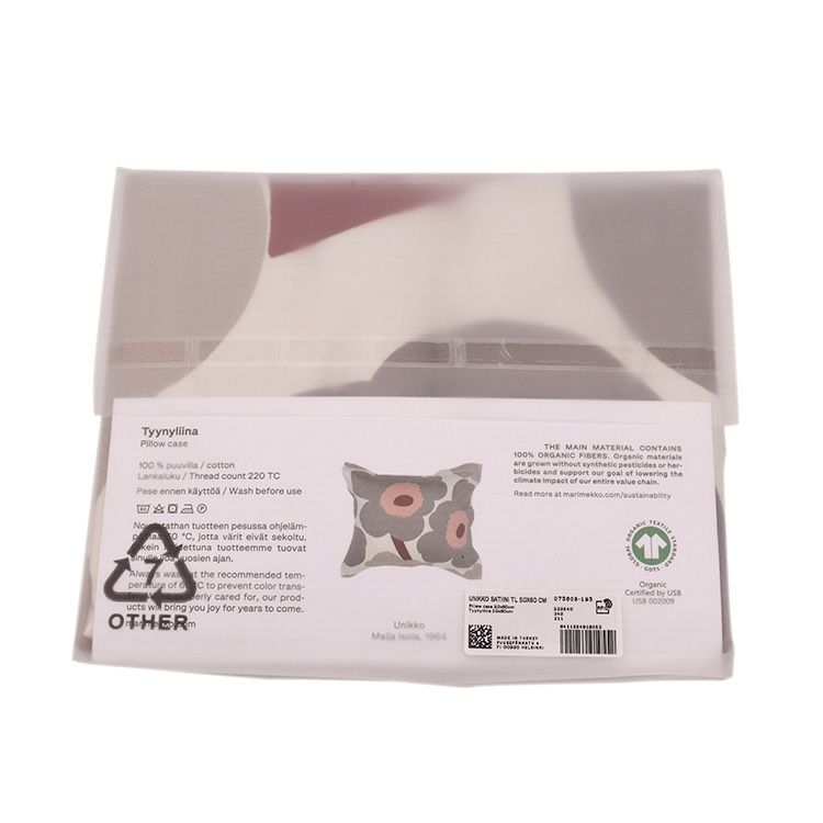 マリメッコ（marimekko） ウニッコ/Unikko 枕カバー 50x60cm ホワイト/グレー
