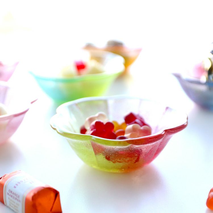 藍花×岩澤硝子 小鉢 白桜