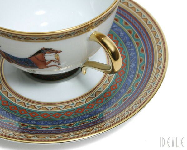 ★★★箱だけ難あり★★★ エルメス（HERMES） シュバルドリアン/Cheval d'Orient ティーカップ&ソーサー ペア No.4 [hr]