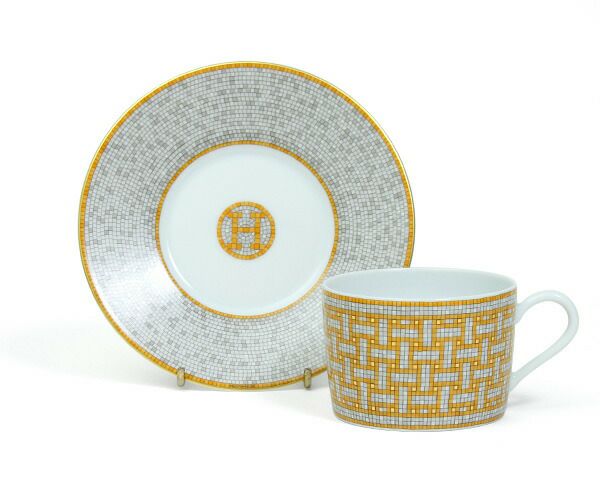 ★★★箱だけ難あり★★★ エルメス（HERMES） モザイク/Mosaique au 24 ティーカップ&ソーサー ペア [hr]