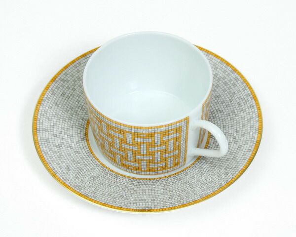★★★箱だけ難あり★★★ エルメス（HERMES） モザイク/Mosaique au 24 ティーカップ&ソーサー ペア [hr]