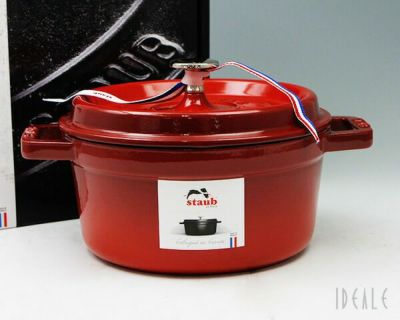 ★★★アウトレット（訳あり）★★★ ストウブ（staub） ココット ラウンド 20cm チェリーレッド