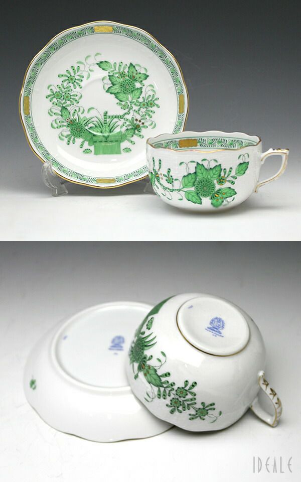 ★★★アウトレット（訳あり）★★★ ヘレンド（Herend） インドの華/FV ティーカップ&ソーサー