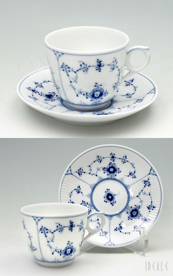 ★★★箱だけ難あり★★★ ロイヤルコペンハーゲン（Royal Copenhagen） ブルーフルーテッド プレイン/Blue Fluted Plain コーヒーカップ&ソーサー [hr]